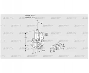 VAS115R/NW (88000958) Газовый клапан Kromschroder