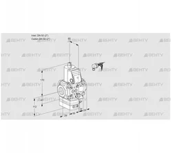 VAH2E50R/50R05HEVWR/PP/PP (88101149) Клапан с регулятором расхода Kromschroder