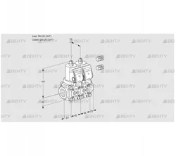 VCS1E20R/20R05NNKGR3/PPPP/PPPP (88104957) Сдвоенный газовый клапан Kromschroder