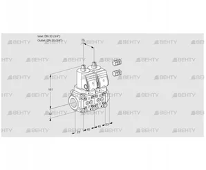 VCS1E20R/20R05NNKGR3/PPPP/PPPP (88104957) Сдвоенный газовый клапан Kromschroder