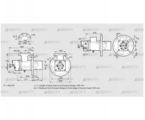 BIO 140HBL-400/335-(44)E (84008040) Газовая горелка Kromschroder