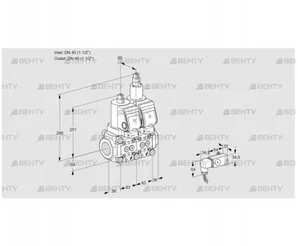 VCS3T40N/40N05NLQSR/3--3/PPMM (88100639) Сдвоенный газовый клапан Kromschroder