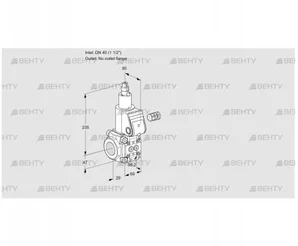 VAS240/-R/LQ (88028532) Газовый клапан Kromschroder