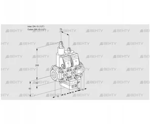 VCH1E15R/15R05LHEVQR/PPPP/PPPP (88103038) Клапан с регулятором расхода Kromschroder