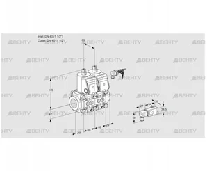 VCS2E40R/40R05NNWR/2--3/PPPP (88107218) Сдвоенный газовый клапан Kromschroder