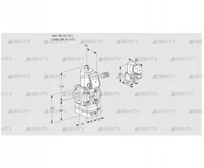 VAD115R/NW-50B (88001188) Газовый клапан с регулятором давления Kromschroder