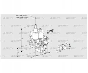 VCH2E40R/40R05LHEVKL/PPPP/-2PP (88104155) Клапан с регулятором расхода Kromschroder