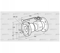 AKT 32F50TAS (03152297) Запорный кран Kromschroder