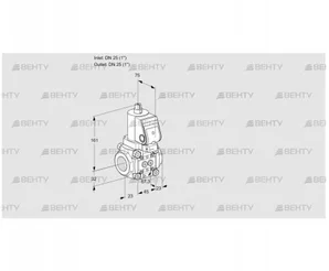 VAS1T25N/NQGR (88003382) Газовый клапан Kromschroder