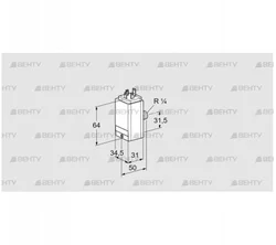 DG 35C6D-5S (84448301) Датчик-реле давления газа Kromschroder