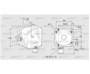 DL 150K-3 (84444892) Датчик-реле давления воздуха Kromschroder