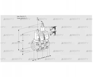 VCS1E25R/25R05NLWGR8/PPPP/PPPP (88104321) Сдвоенный газовый клапан Kromschroder