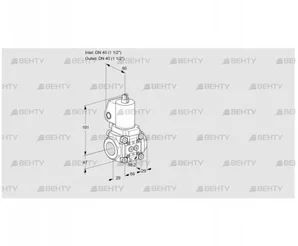 VAS2T40N/NQGL (88012950) Газовый клапан Kromschroder