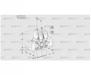 VCS3E50F/50F05NNWSR3/PPPP/PPPP (88103006) Сдвоенный газовый клапан Kromschroder