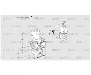 VAG2E40R/40R05GEVWSL/ZS/PP (88106955) Газовый клапан с регулятором соотношения Kromschroder