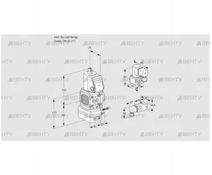 VAG1-/25R/NWAE (88001738) Газовый клапан с регулятором соотношения Kromschroder