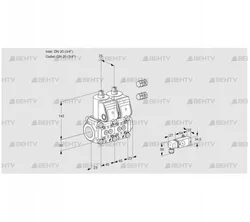 VCS1E20R/20R05NNQR3/1--2/PPPP (88105587) Сдвоенный газовый клапан Kromschroder