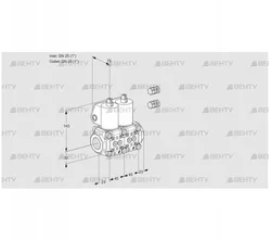 VCS1E25R/25R05NNWL3/PPPP/PPPP (88104887) Сдвоенный газовый клапан Kromschroder