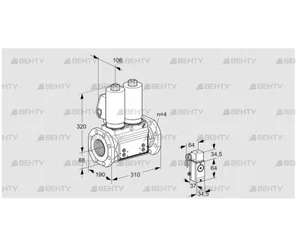 VCS7T80A05NNQSLB/PPPP/3-P4 (88205269) Сдвоенный газовый клапан Kromschroder