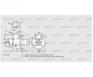 BIO 140RB-350/335-(47)E (84008048) Газовая горелка Kromschroder