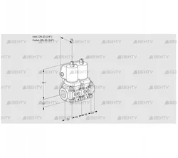 VCS1E20R/20R05NNWSL/PPPP/PPPP (88105643) Сдвоенный газовый клапан Kromschroder