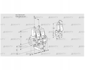 VCH1T20N/15N05NHAVQGR/PPMM/PPBS (88105162) Клапан с регулятором расхода Kromschroder