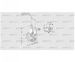 VAS115R/NW (88014537) Газовый клапан Kromschroder