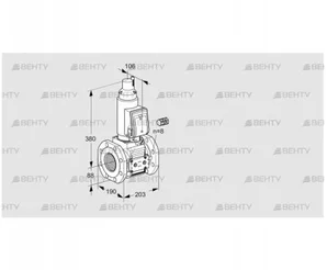 VAS780F05LKSR3E/PP/PP (88205365) Газовый клапан Kromschroder