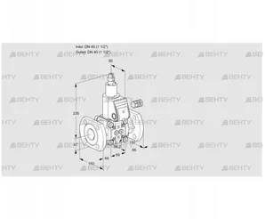 VAS240F/LW (88004434) Газовый клапан Kromschroder