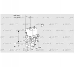 VCG1E25R/25R05GNNWL/PPPP/PPPP (88103544) Клапан с регулятором соотношения Kromschroder