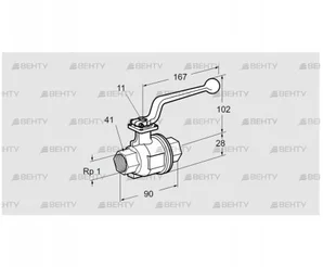 AKT 25R160S (03152353) Запорный кран Kromschroder