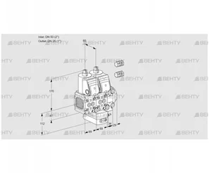 VCG2E50R/25R05FNGEVWR3/PPPP/PPPP (88101657) Клапан с регулятором соотношения Kromschroder