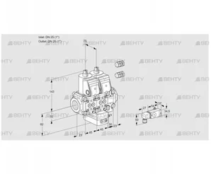 VCH1E25R/25R05NHEVWR3/2--2/PPPP (88105827) Клапан с регулятором расхода Kromschroder