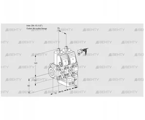 VCH1E15R/--05NHEVWR/PPPP/PPPP (88104379) Клапан с регулятором расхода Kromschroder