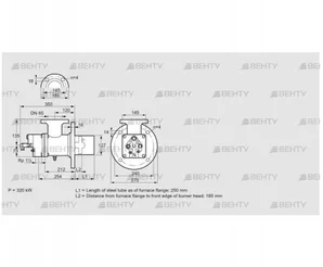 BIO 125HB-250/185-(2)E (84199119) Газовая горелка Kromschroder