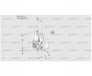 VAS3E50F/50F05FNWR/PP/PP (88106223) Газовый клапан Kromschroder