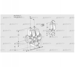 VCG1E25R/25R05NGEVWR/PPPP/PPBS (88100844) Клапан с регулятором соотношения Kromschroder