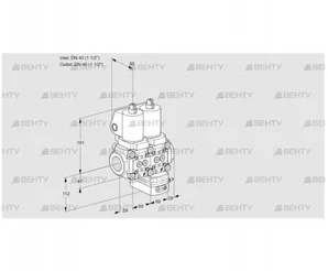 VCG2T40N/40N05NGKKSL/PPPP/MMPP (88104066) Клапан с регулятором соотношения Kromschroder