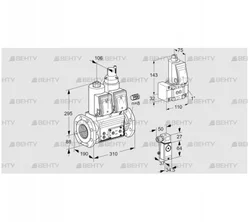 VCS780F05NLWR3E/P3PP/PPZ- (88205102) Сдвоенный газовый клапан Kromschroder