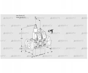 VCS3E50F/50F05LNWR/PPPP/PPPP (88103762) Сдвоенный газовый клапан Kromschroder