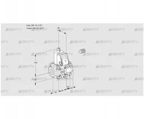 VAS1E15R/20R05NVWR/PP/PP (88102413) Газовый клапан Kromschroder