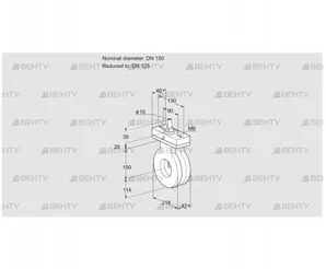 BVA150/125Z05F (88302486) Дроссельная заслонка Kromschroder