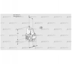 VAS1E25R/25R05FNVWR/PP/PP (88102428) Газовый клапан Kromschroder