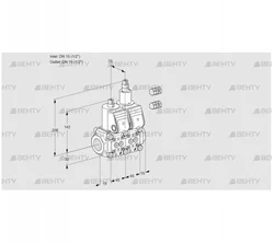 VCS1E15R/15R05NLQR3/PPPP/PPPP (88100120) Сдвоенный газовый клапан Kromschroder