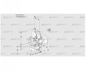 VAD3E50R/50F05D-100VWR/PP/PP (88106237) Газовый клапан с регулятором давления Kromschroder