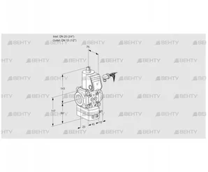 VAD120/15R/NW-100B (88005078) Газовый клапан с регулятором давления Kromschroder