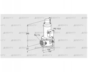 VG 40R03LQ33DMVZ (85256864) Запорный газовый клапан Kromschroder