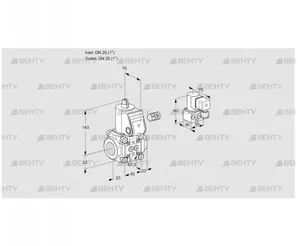 VAS125R/NW (88010452) Газовый клапан Kromschroder