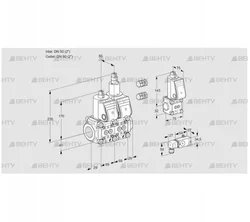 VCS2E50R/50R05NLWR3/PP1-/PPBS (88106702) Сдвоенный газовый клапан Kromschroder