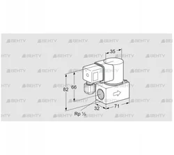 VG 15/10R01T6LG (85234511) Запорный газовый клапан Kromschroder